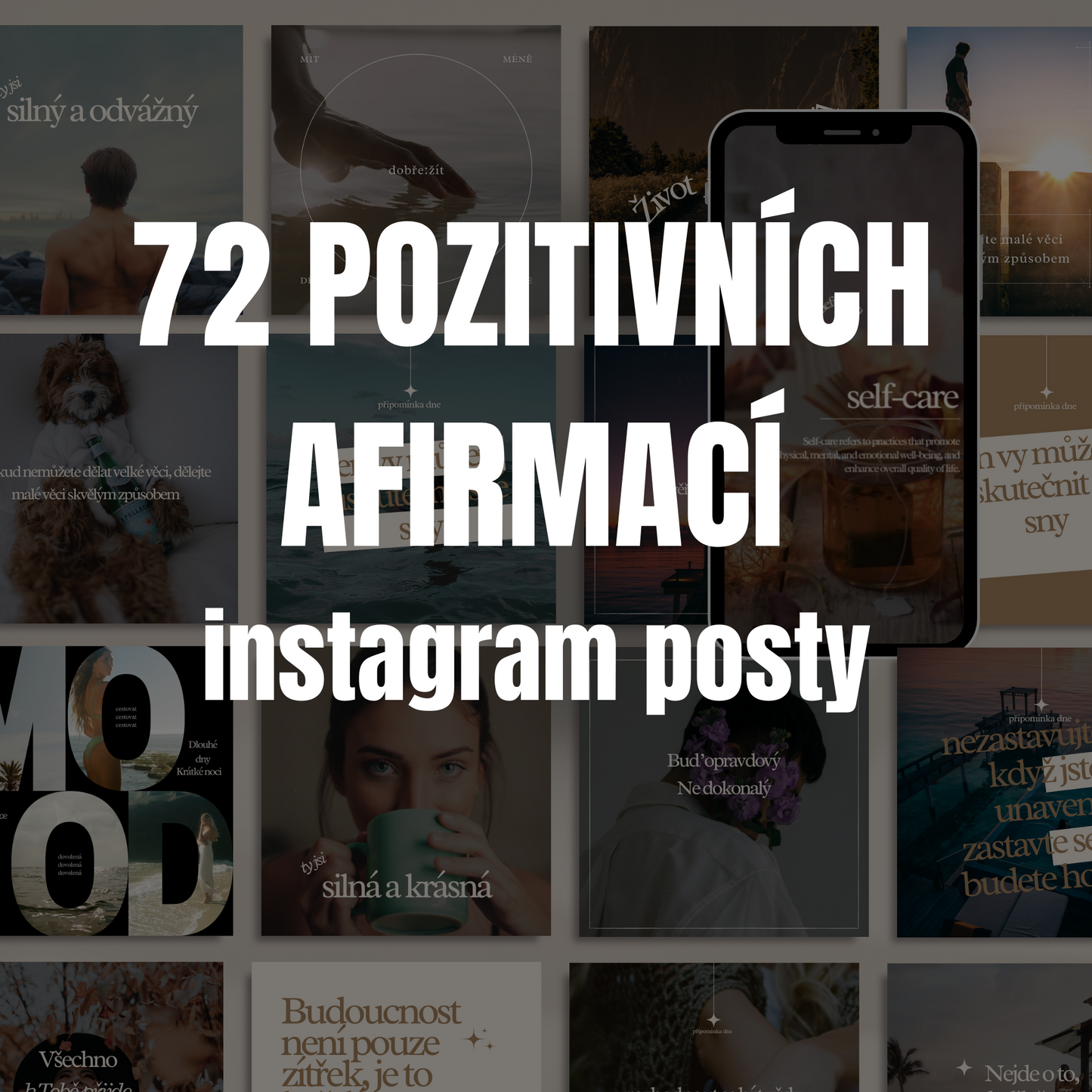 Instagram posty - šablony Pozitivní afirmace